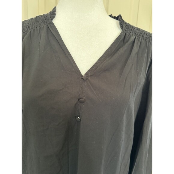 Zac & Rachel Women's Elegant Top with 3 Button Closure and Smocked Shoulders,S - Picture 5 of 16